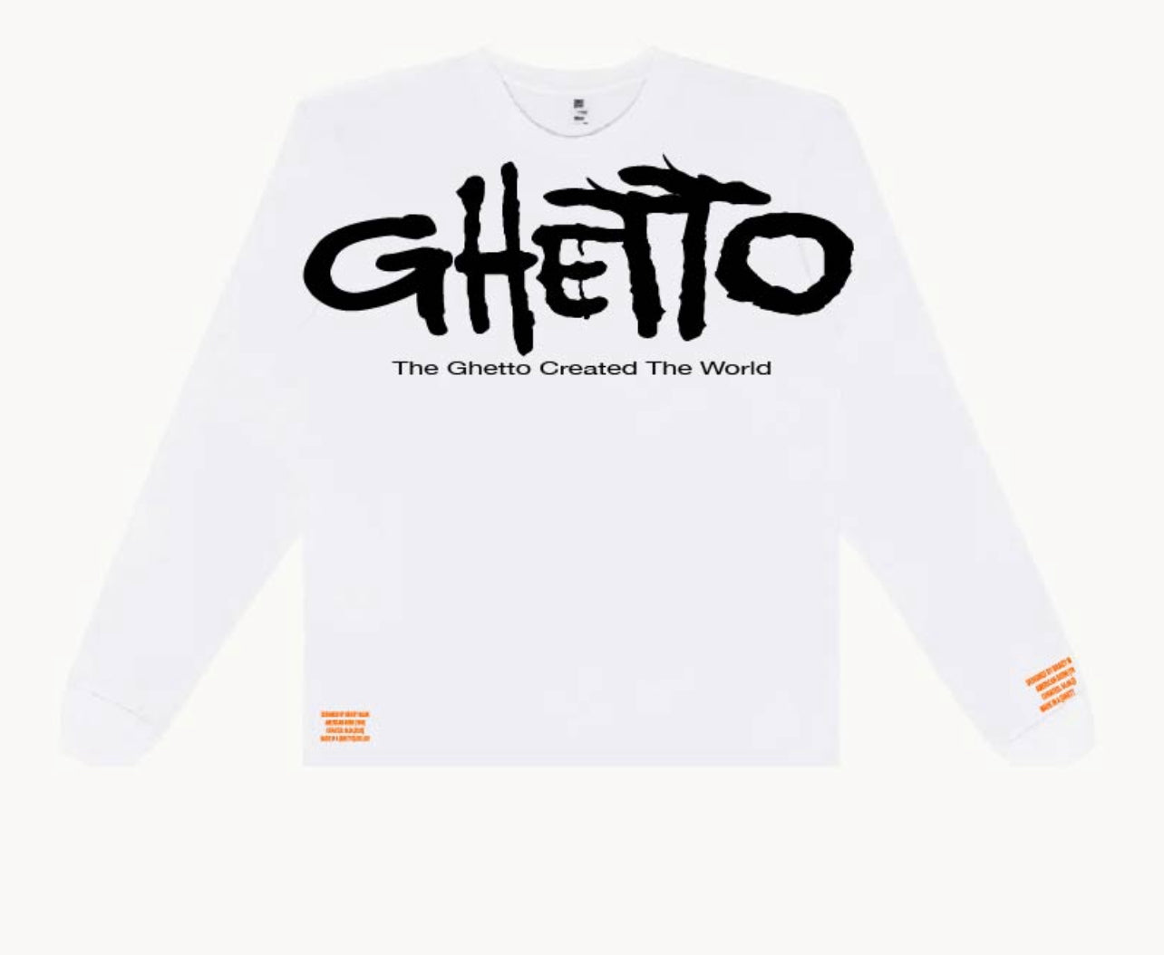 [GHETTO]ESSENTIALS LONG SLEEVE WHITE