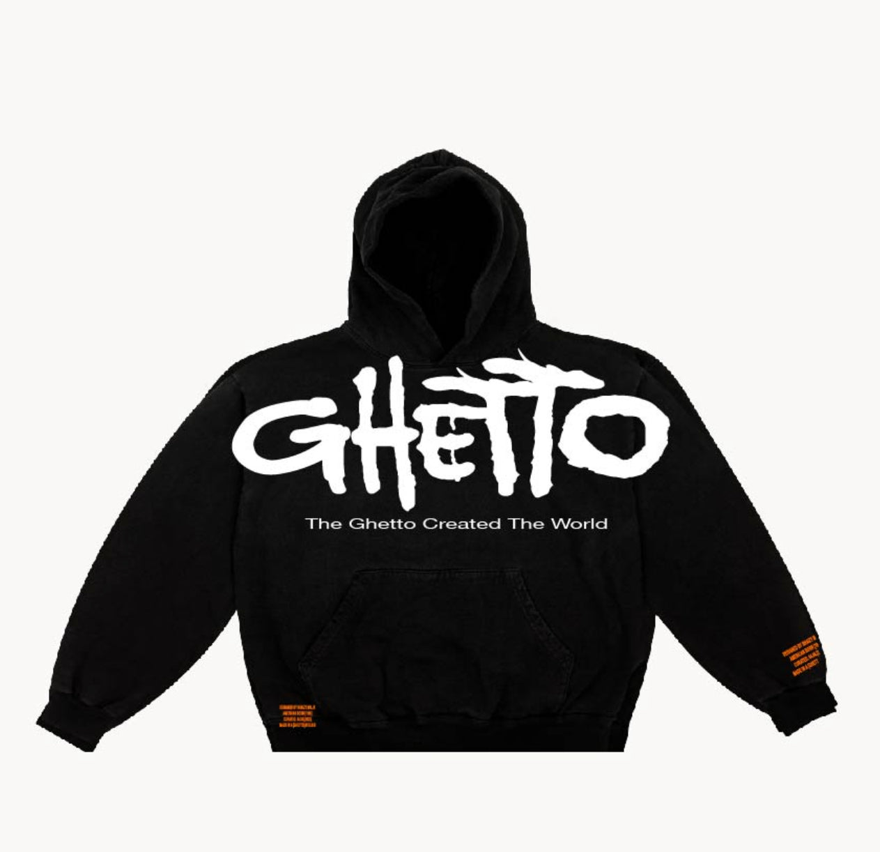 [GHETTO]ESSENTIALS HOODIE BLACK